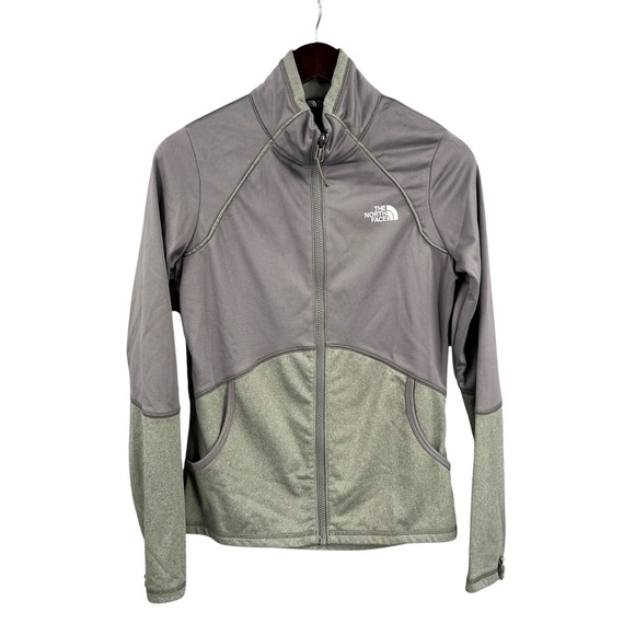 The North Face Women's Jacket Full Zip Gray Fleece Softshell Hybrid Small - Picture 1 of 7